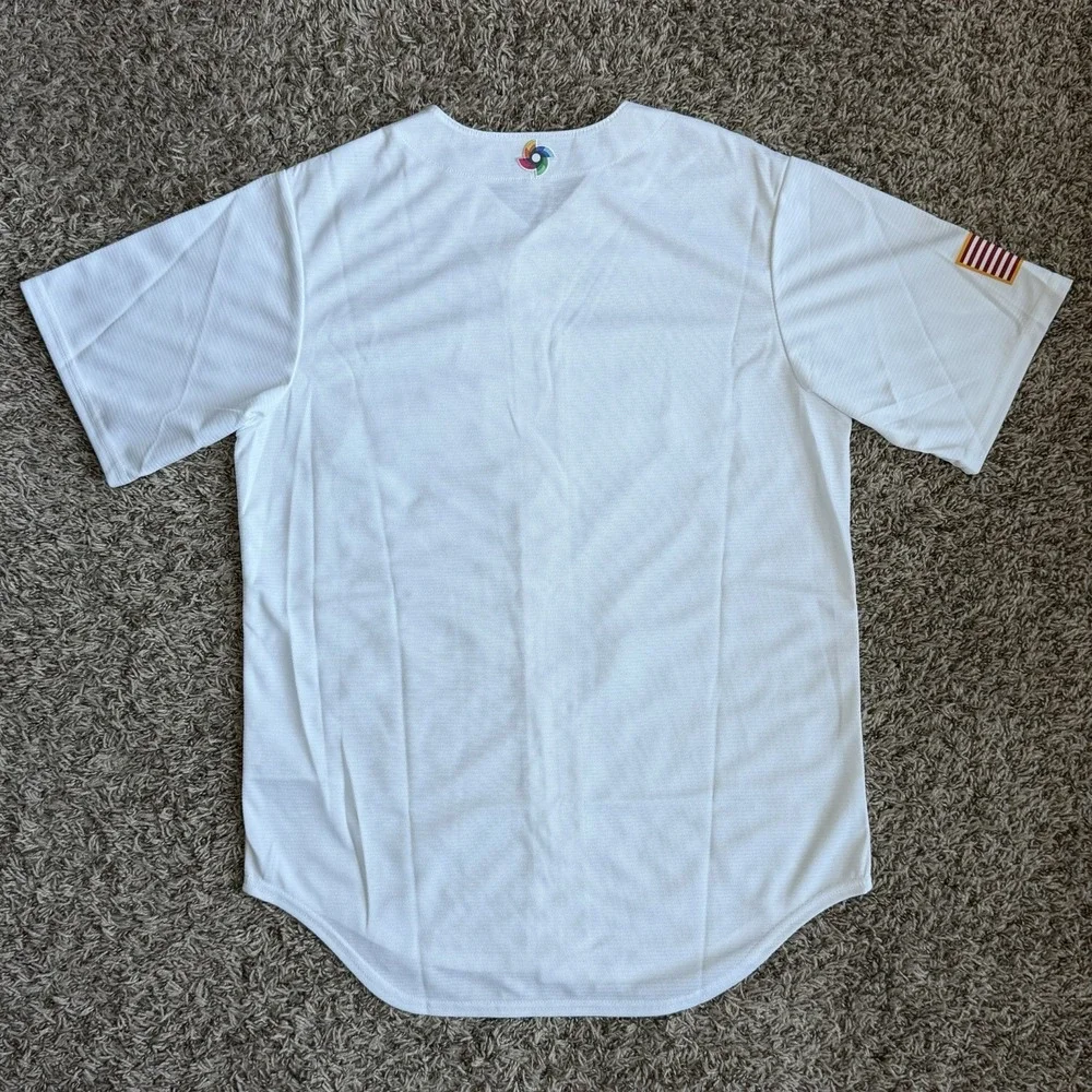 Nike Team USA World Baseball Classic Jersey White Blank Mens Size Medium NEW